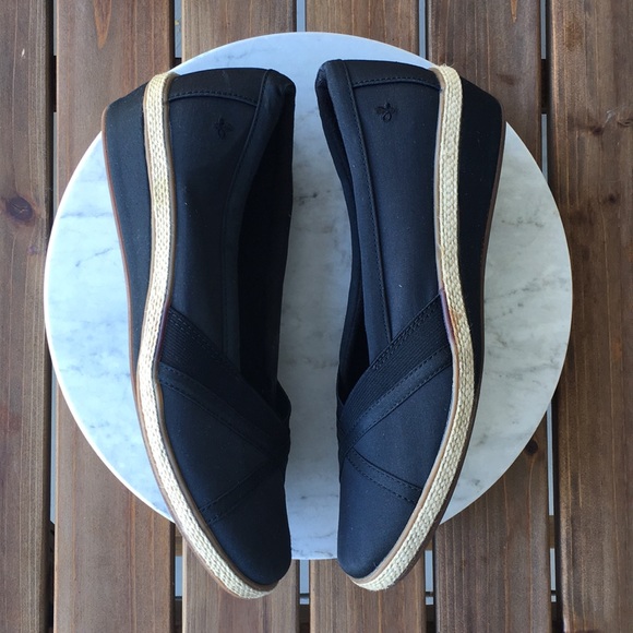 Ortholite Black Espadrille Wedge - Picture 2 of 5